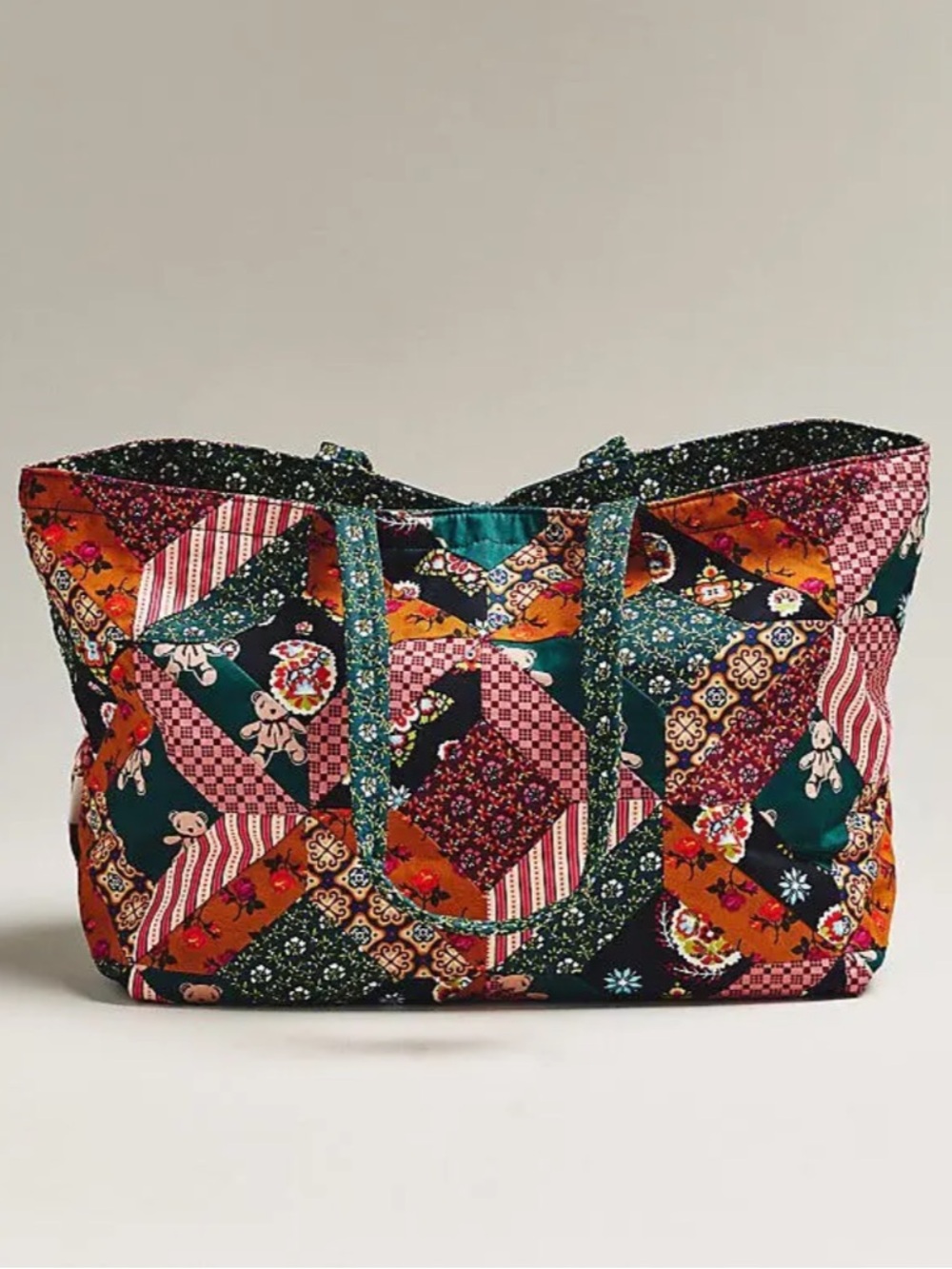 LAST ONE 🔥Vera Bradley x Anthropologie Large Hathaway Tote Bag Floral Patchwork
